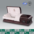 Haute qualité en gros placage bon marché américain cercueil cercueil pour enterrement